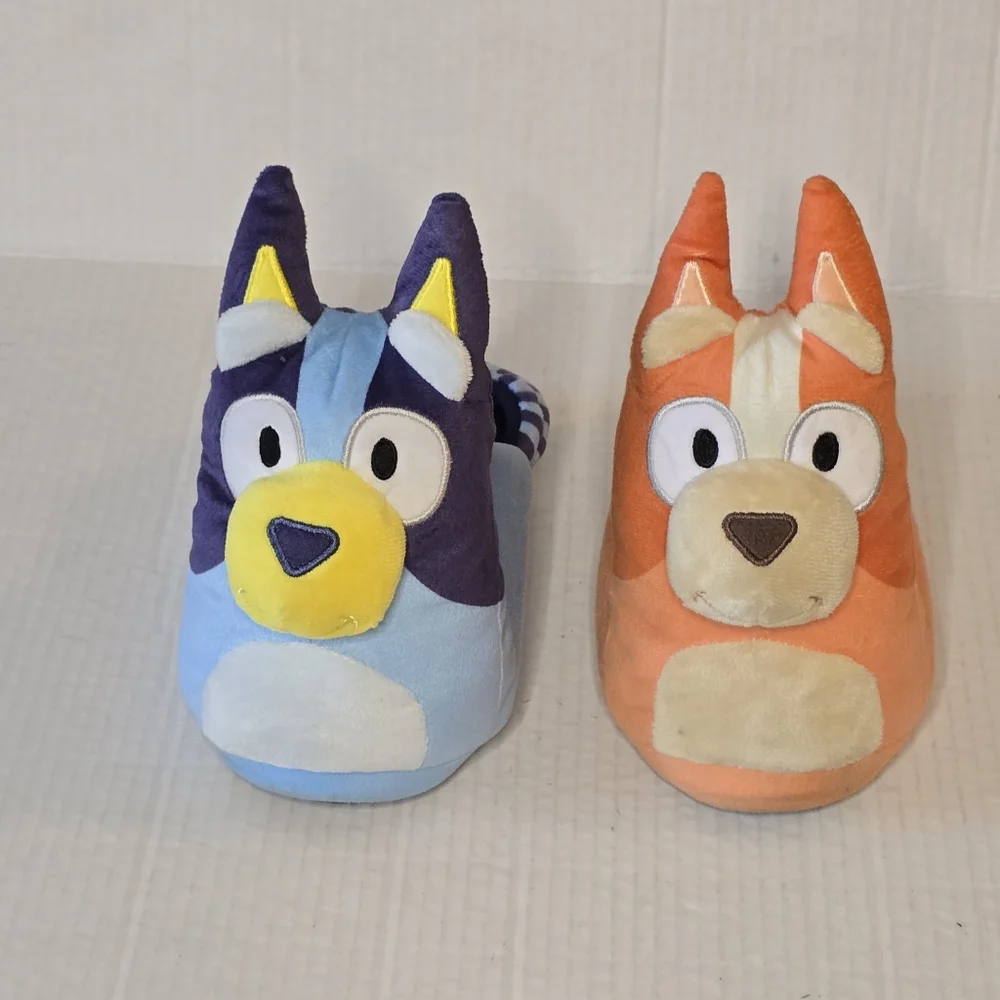 Bluey Bingo Slippers House Shoes Kids Size 13/1 Plush Cartoon TV Show Gift
